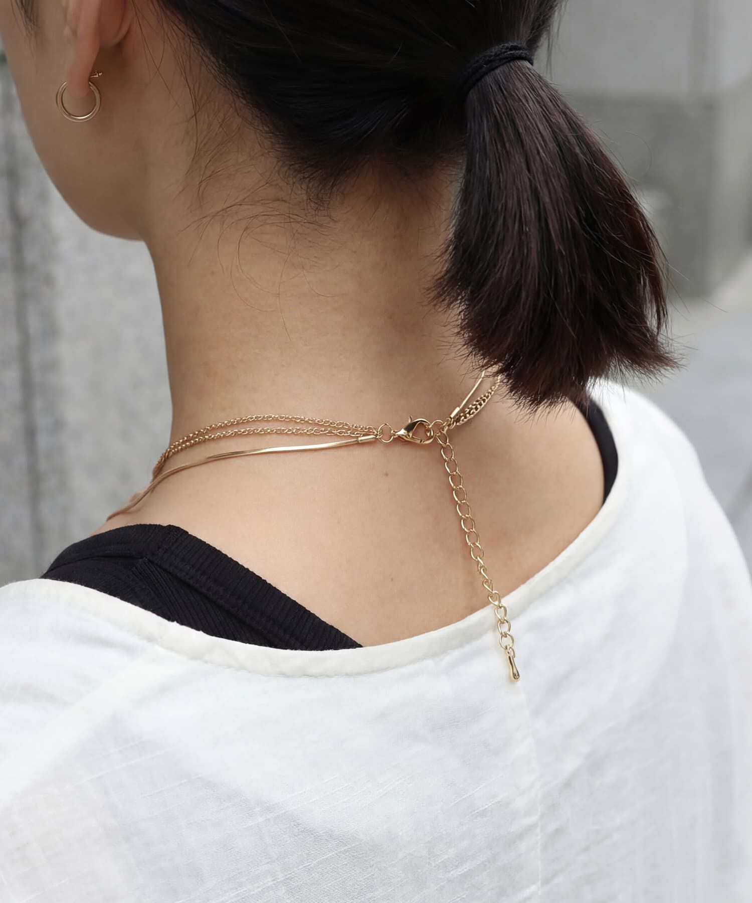 STYLE DELI「42cmミックスチェーン３連ネックレス」|ネックレス|