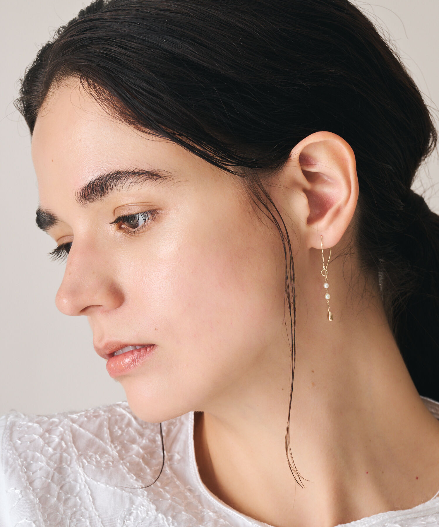 agete「K10アコヤパールピアス」|ピアス|