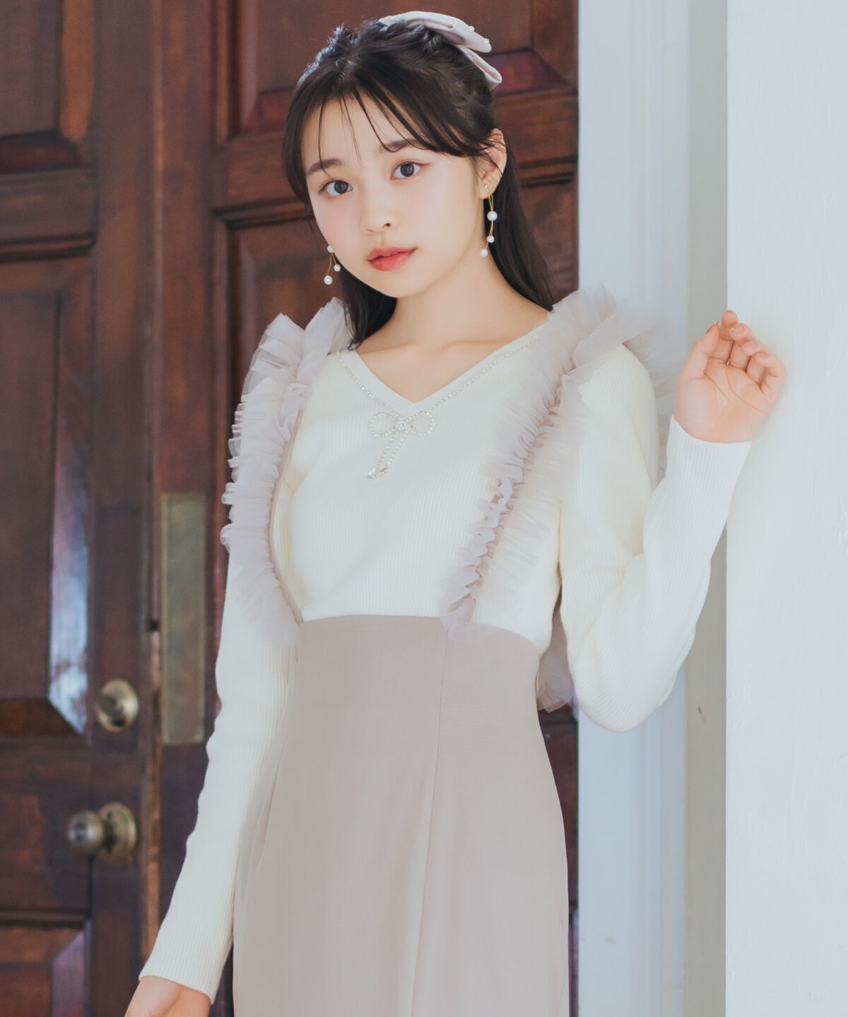 WILLSELECTION「チュールフリルジャンスカ」|ジャンパースカート|