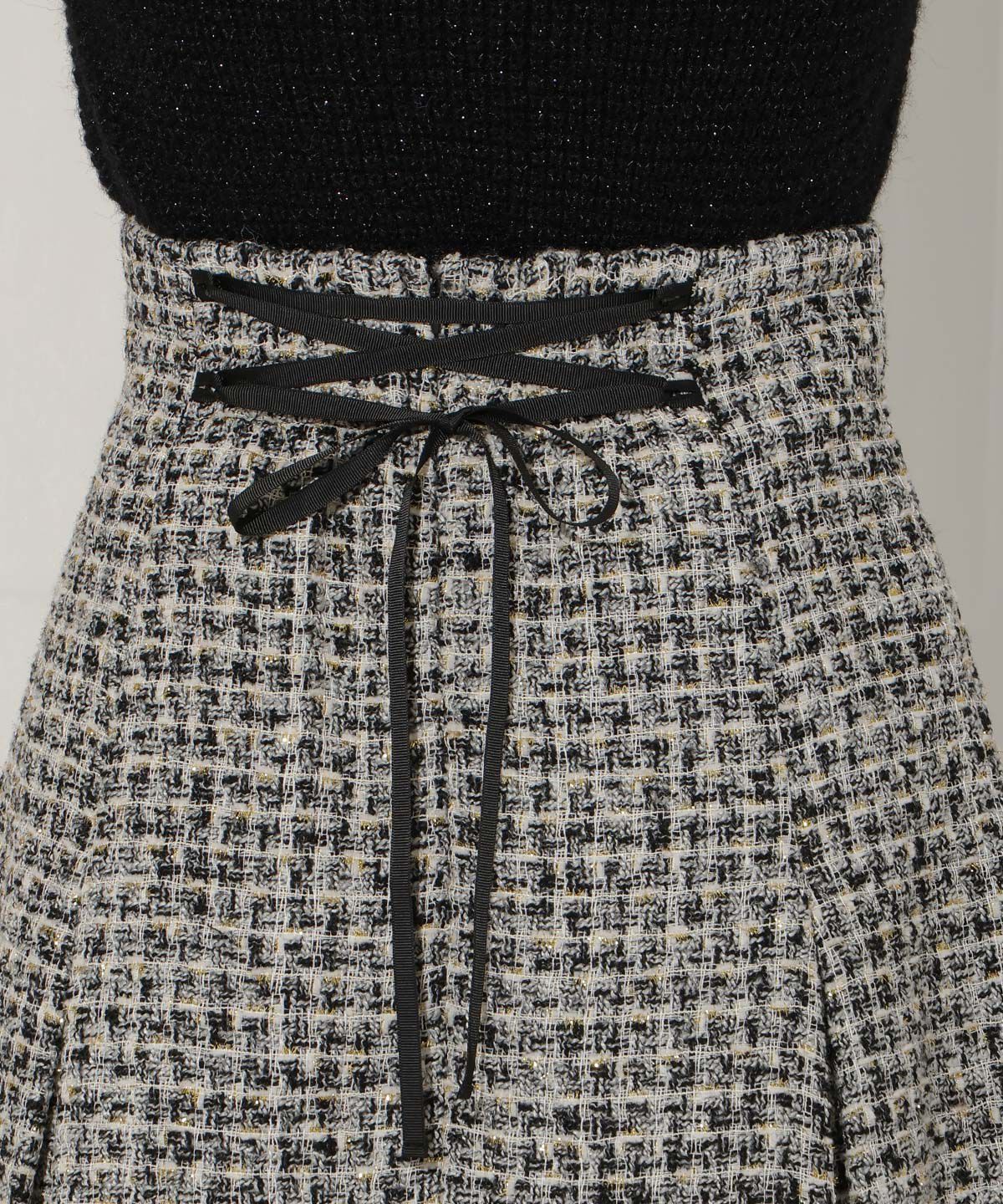 WILLSELECTION「ラメツイードミニスカート」|フレア|