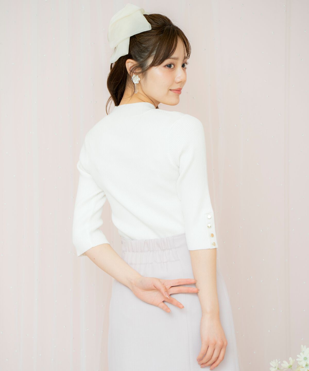 WILLSELECTION「デコルテオープンハイネックプルオーバー」|ニット・セーター|