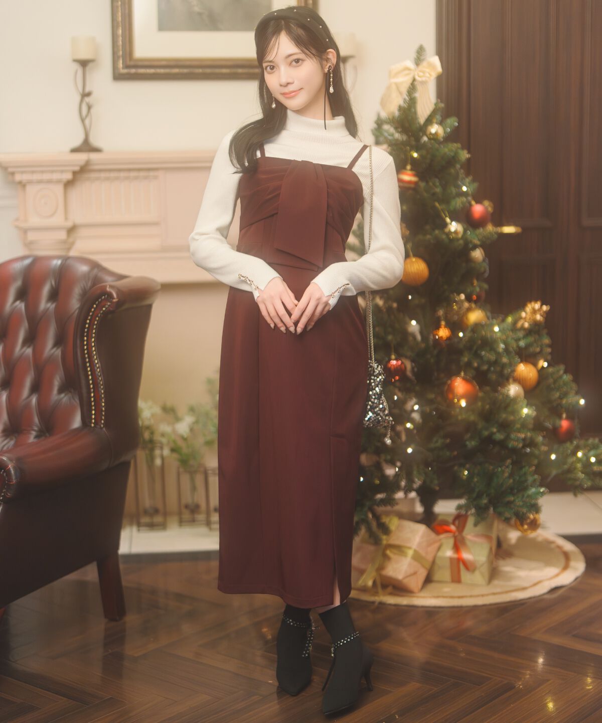 WILLSELECTION「リボンデザインIラインワンピース」|ワンピース|