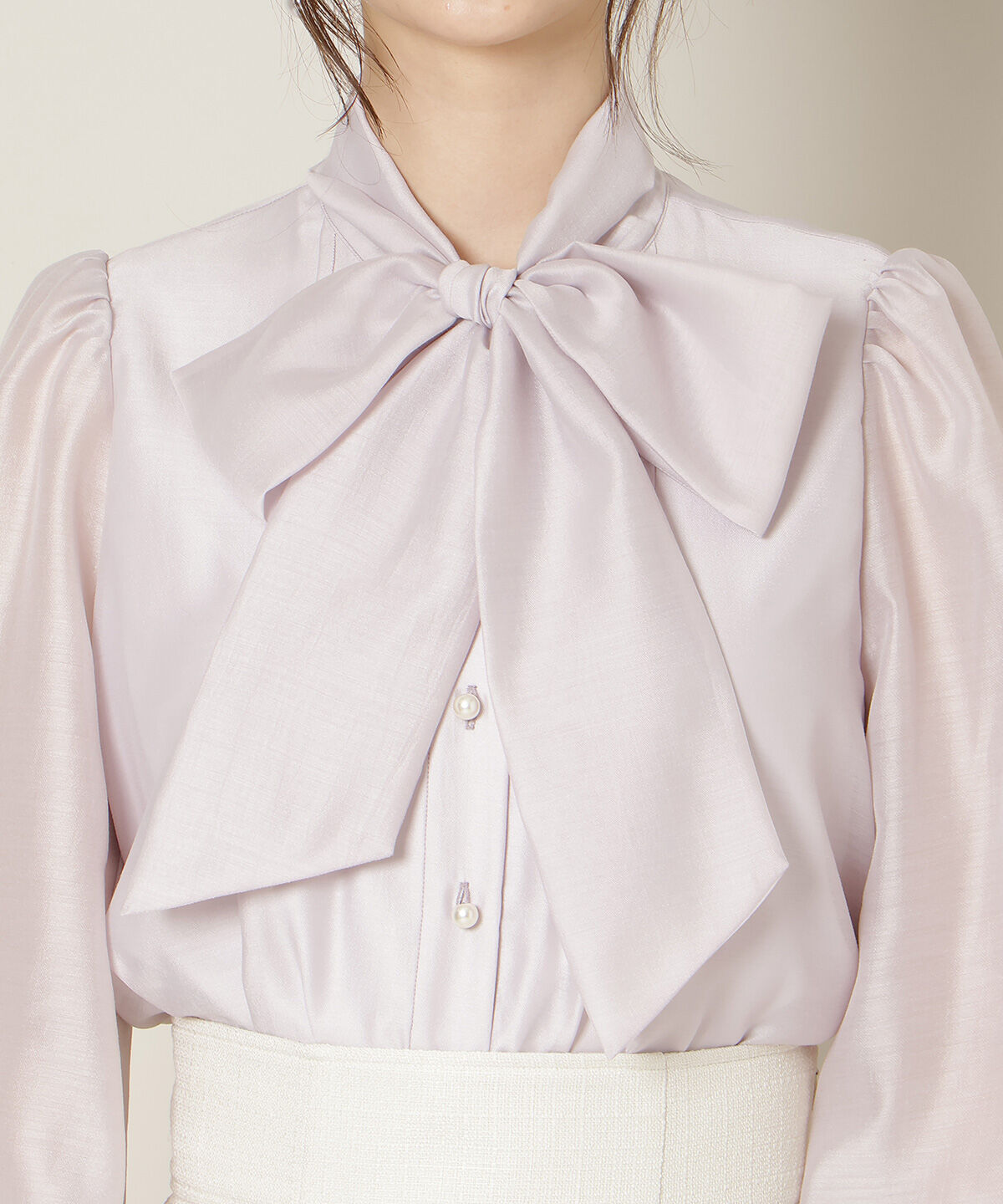 WILLSELECTION「フリルスリーブシアーボウタイブラウス」|シャツ・ブラウス|