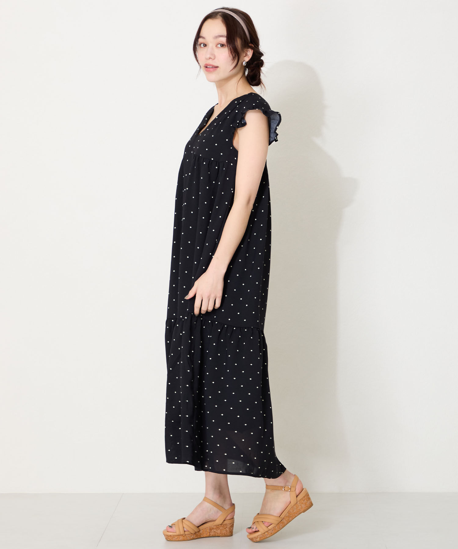 WA Oriental TRaffic「パデットクロスコルクウエッジサンダル/52212 サンダル　人気 トレンド」|サンダル|