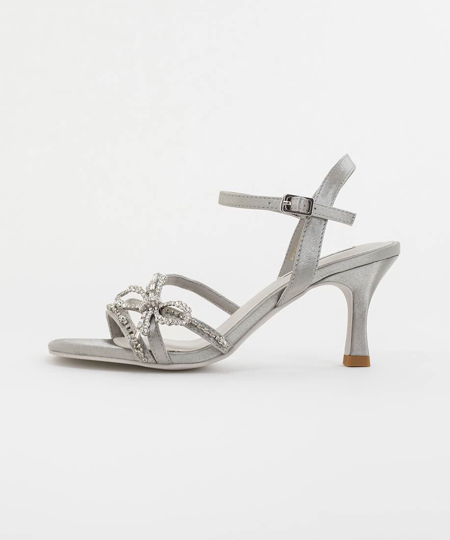  「ビジューリボンストラップサンダル」|サンダル|