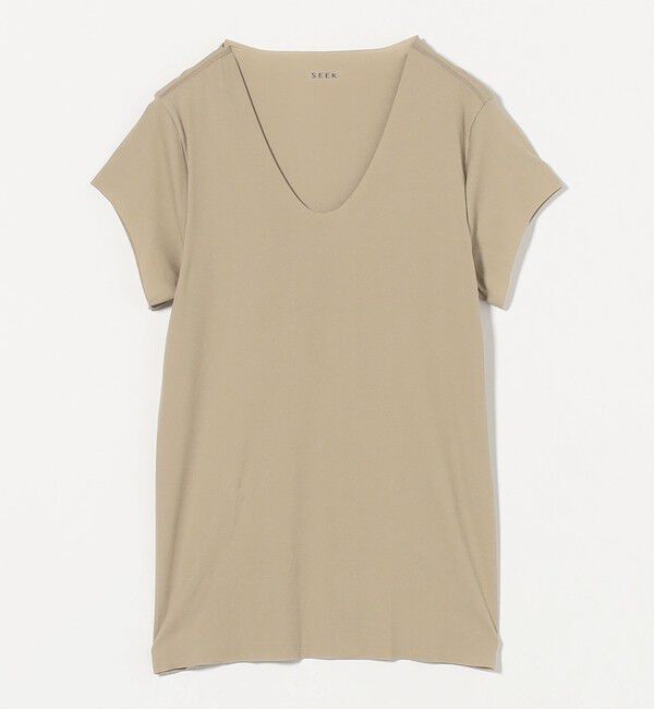 UNITED ARROWS「＜SEEK＞ Uネック Tシャツ」|インナー|BEIGE