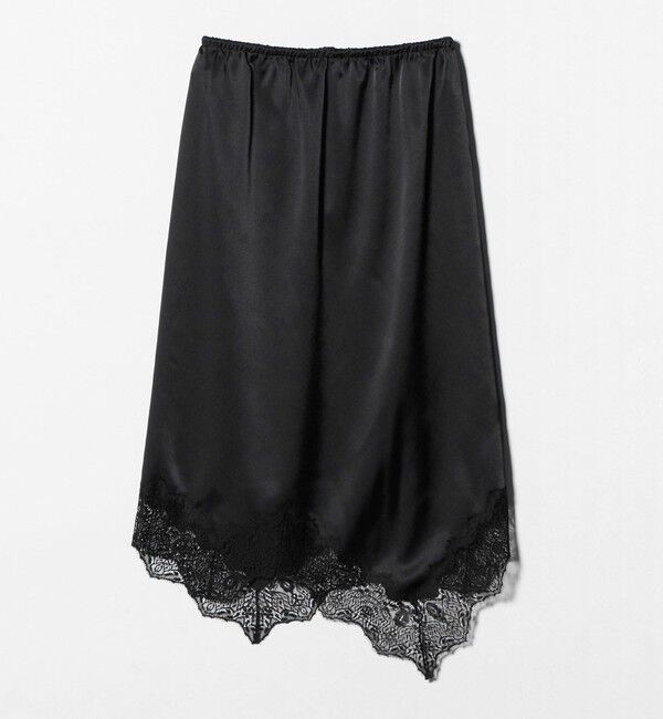 ASTRAET「＜ASTRAET＞サテン スソレース スカート」|スカート|