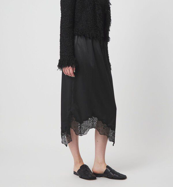 ASTRAET「＜ASTRAET＞サテン スソレース スカート」|スカート|