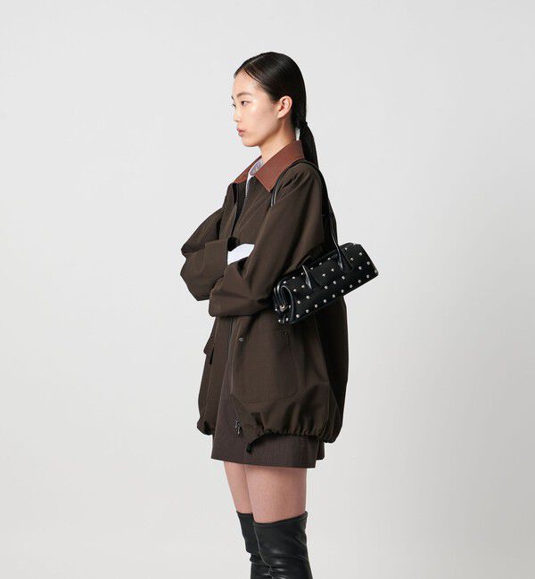 OSOI「＜OSOI＞BOAT WIDE MINI STUD バッグ」|ショルダー・メッセンジャー|BLACK