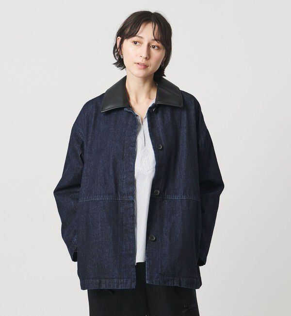 UNITED ARROWS「デニム 2WAY ミドルコート」|デニムジャケット|NAVY