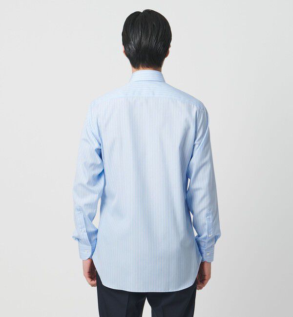 UNITED ARROWS「イージーケア AG ブルーストライプ タブカラー シャツ ー抗菌防臭ー」|シャツ・ブラウス|