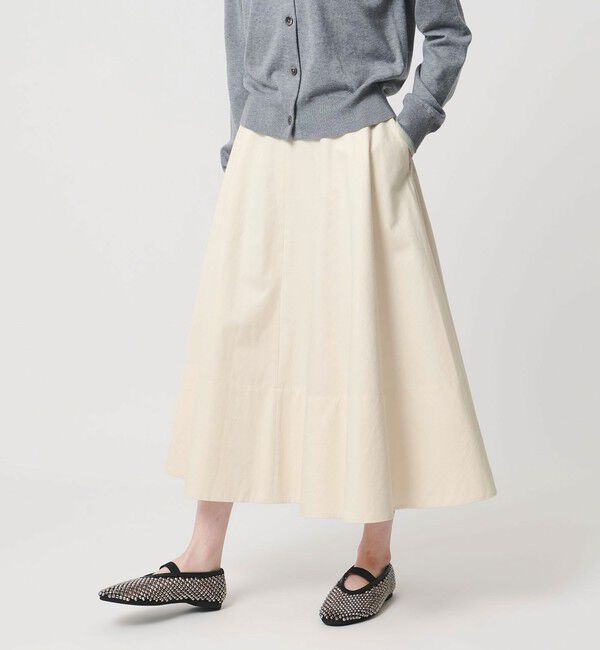 UNITED ARROWS「チノ フレアスカート」|フレア|NATURAL