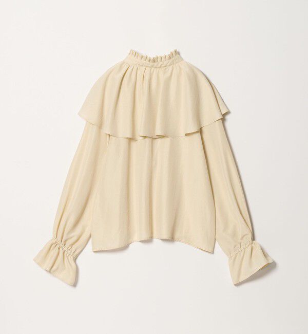 EMMEL REFINES「＜EMMEL REFINES＞EM フィブリルサテン ネックタック フリル ブラウス」|シャツ・ブラウス|