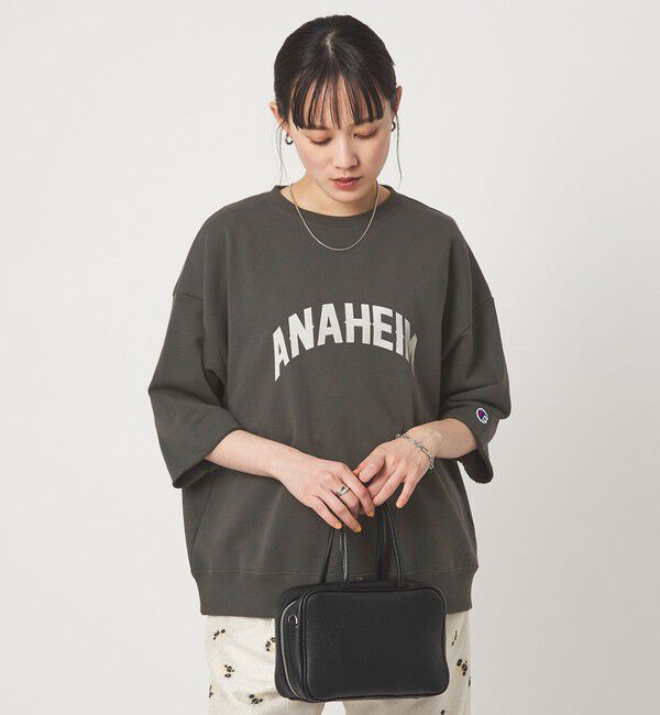 UNITED ARROWS green label relaxing「【別注】＜Champion＞6分袖 プリント スウェット プルオーバー」|Tシャツ・カットソー|