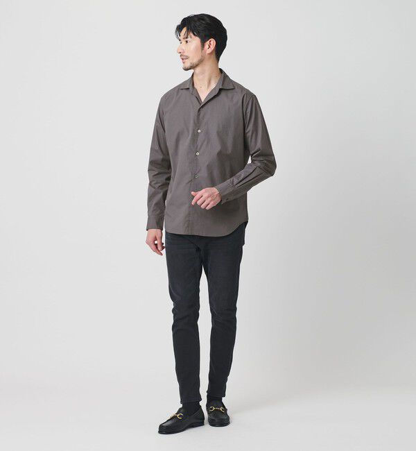 BEAUTY&YOUTH UNITED ARROWS「【WEB限定 WARDROBE SMART】コットン ワイドカラー スキッパー シャツ」|シャツ・ブラウス|