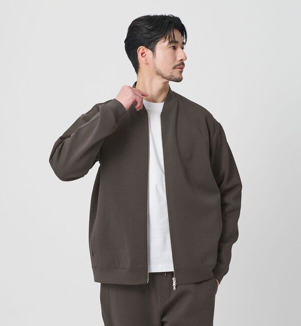 BEAUTY&YOUTH UNITED ARROWS「【WEB限定 WARDROBE SMART】ダブルニット ジップブルゾン/セットアップ対応【抗菌・防臭】」|ブルゾン・スタジャン|