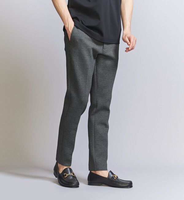 BEAUTY&YOUTH UNITED ARROWS「【WEB限定 WARDROBE SMART】ダブルニット ノープリーツ スラックス パンツ/セットアップ対応	【抗菌・防臭」|スラックス|
