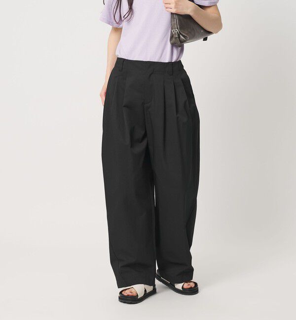 BEAUTY&YOUTH UNITED ARROWS「【WEB限定】バレルワイドチノパンツ ウォッシャブル」|チノ|BLACK