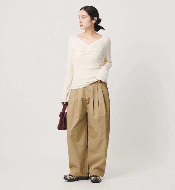 BEAUTY&YOUTH UNITED ARROWS「【WEB限定】バレルワイドチノパンツ ウォッシャブル」|チノ|BEIGE