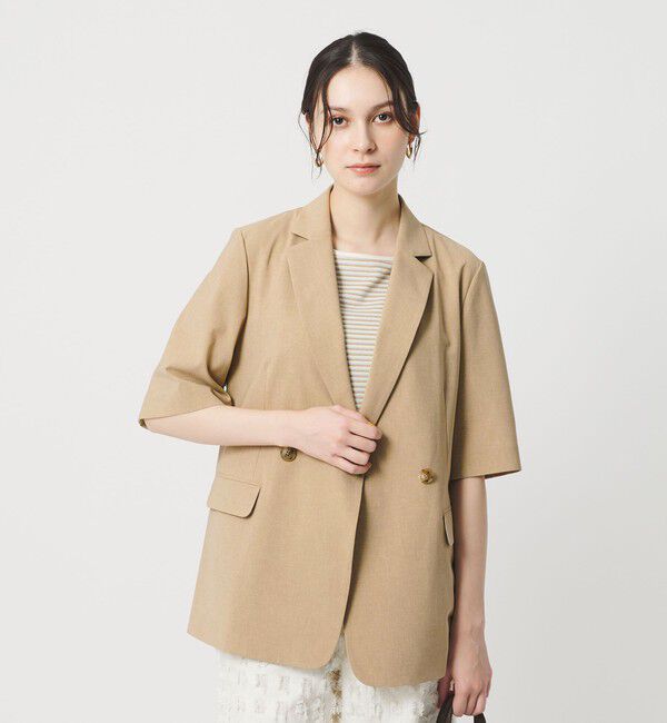BEAUTY&YOUTH UNITED ARROWS「ハーフスリーブ ジャケット 吸水速乾 防シワ」|テーラードジャケット|