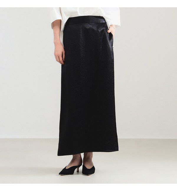 Demi-Luxe BEAMS 「アセテート サテン イージースカート」|スカート|