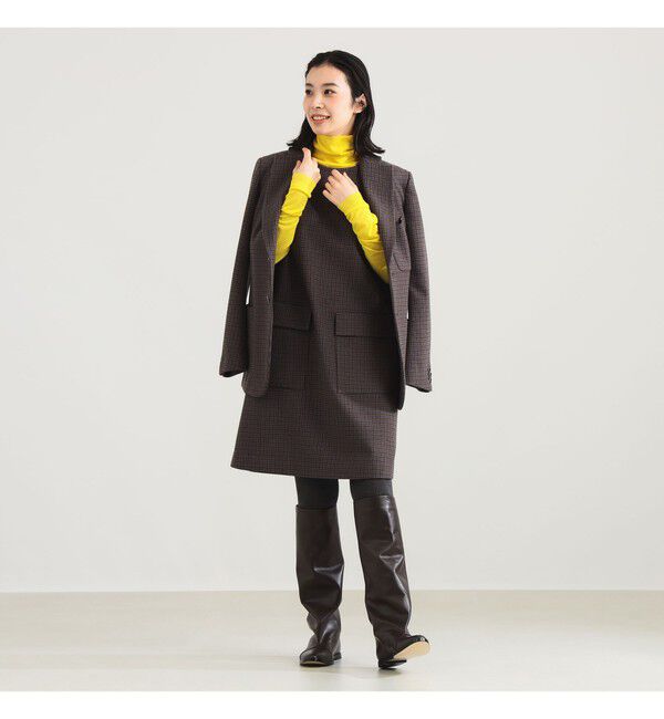 Demi-Luxe BEAMS 「AK+1 / ウール チェック 2ボタン ジャケット」|ダッフルコート|