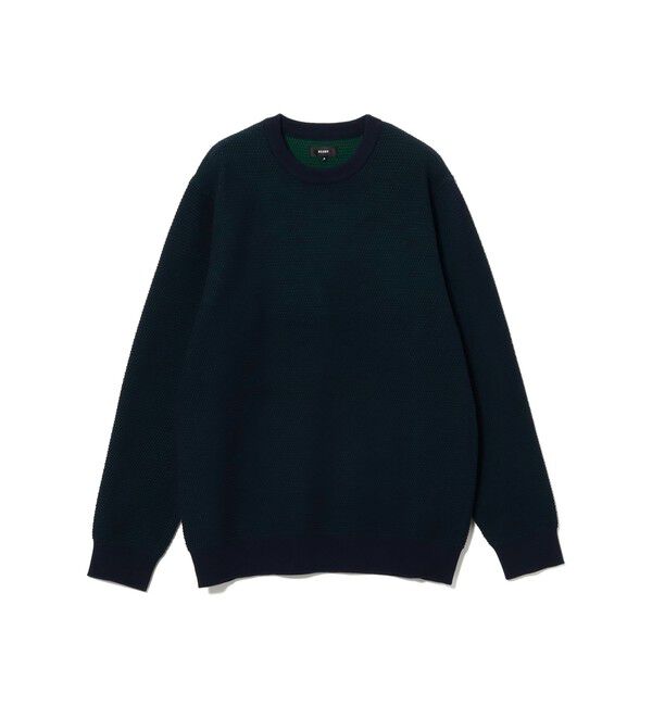 BEAMS「12ゲージ リブ ワッフル クルーネック ニット」|ニット・セーター|