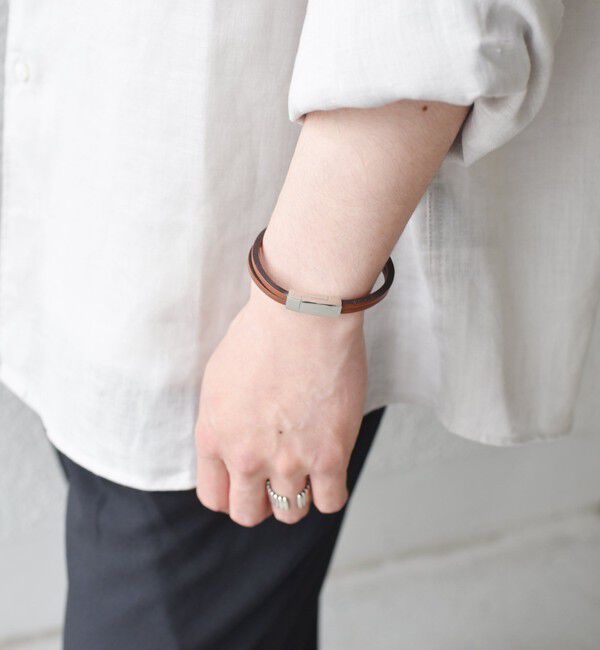 SHIPS any「SHIPS any: レザー マグネット ブレスレット◇」|ブレスレット・バングル|