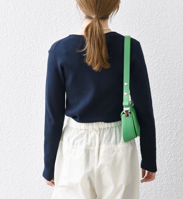 SHIPS any「SHIPS any:〈手洗い可能〉コットン クルーネック ベーシック リブ ニット」|ニット・セーター|