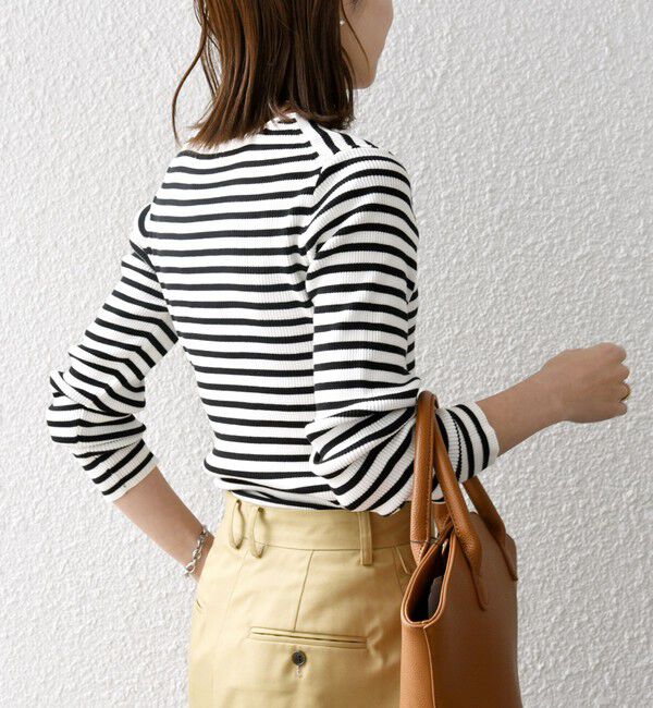 SHIPS any「SHIPS any:〈手洗い可能〉コットン クルーネック ベーシック リブ ニット」|ニット・セーター|