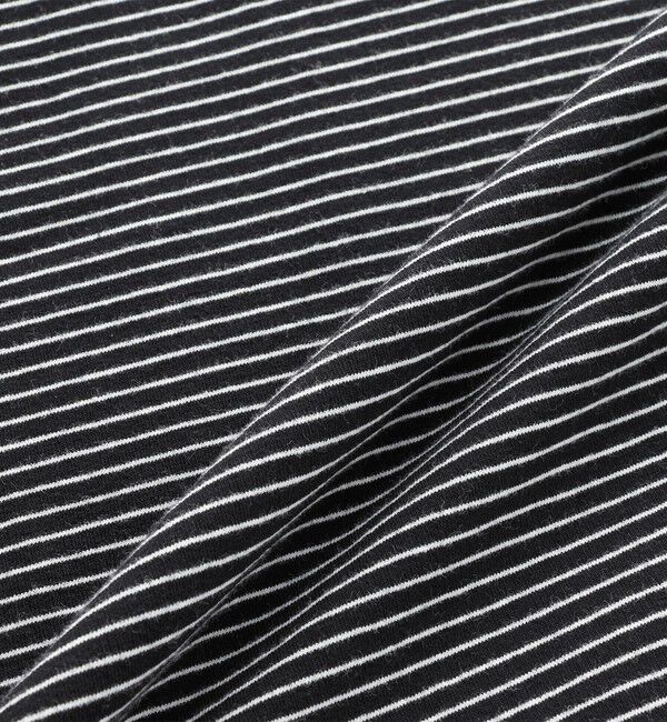 SHIPS any「SHIPS any: マイクロボーダー ミニ裏毛 ライト スウェット ライク Tシャツ◇」|Tシャツ・カットソー|