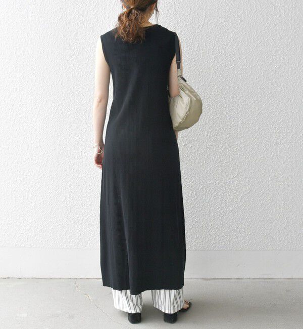SHIPS any「SHIPS any:〈手洗い可能〉リブニット ロング ジレ ワンピース」|ワンピース|