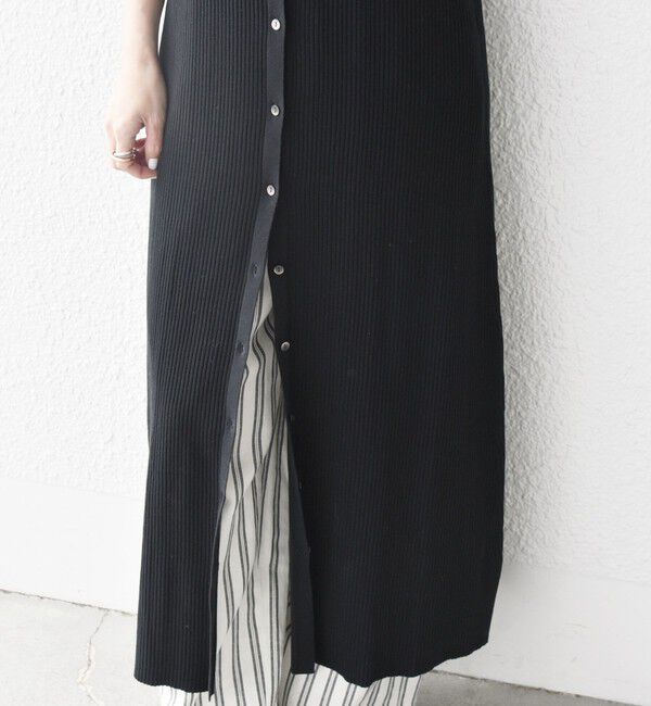 SHIPS any「SHIPS any:〈手洗い可能〉リブニット ロング ジレ ワンピース」|ワンピース|