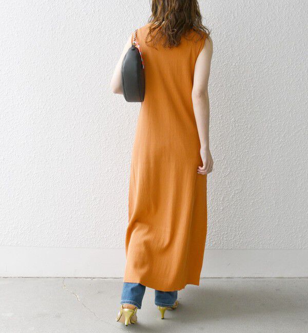 SHIPS any「SHIPS any:〈手洗い可能〉リブニット ロング ジレ ワンピース」|ワンピース|