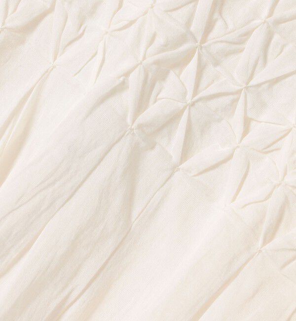 SHIPS any「SHIPS any:〈洗濯機可能〉ハンドスモッキング コットン フレア ブラウス」|シャツ・ブラウス|