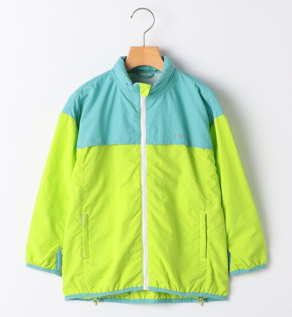 SHIPS KIDS「SHIPS KIDS:140～160cm /〈撥水〉ジップ パーカー」|アウトドア|ライトグリーン