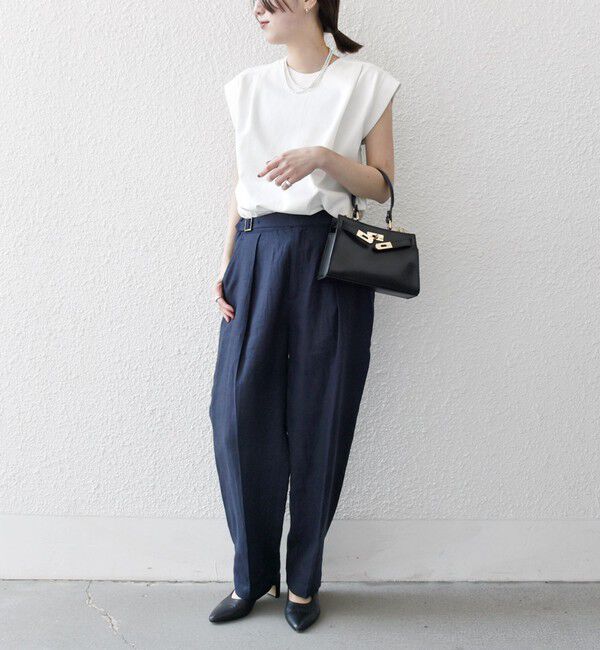 SHIPS any「SHIPS any:〈洗濯機可能〉ヨーロピアンフラックス リネン タック グルカ イージー パンツ」|その他|