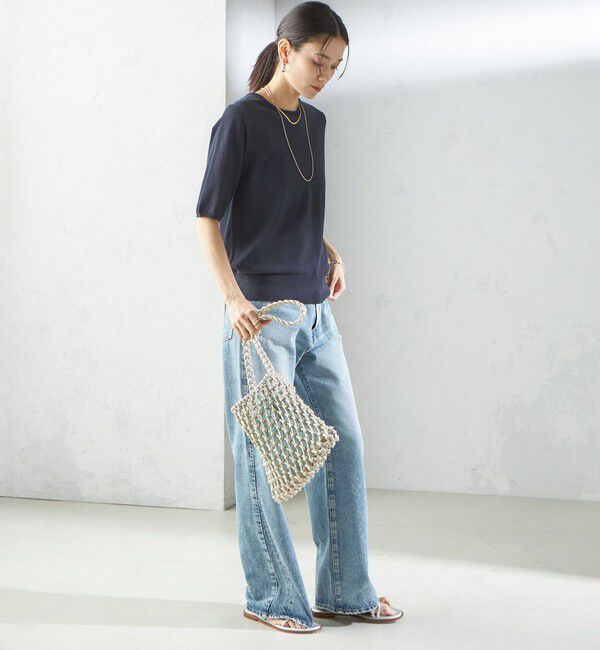 SHIPS for women「〈接触冷感 / 手洗い可能〉アイスコットン ショート スリーブ プルオーバー」|ニット・セーター|