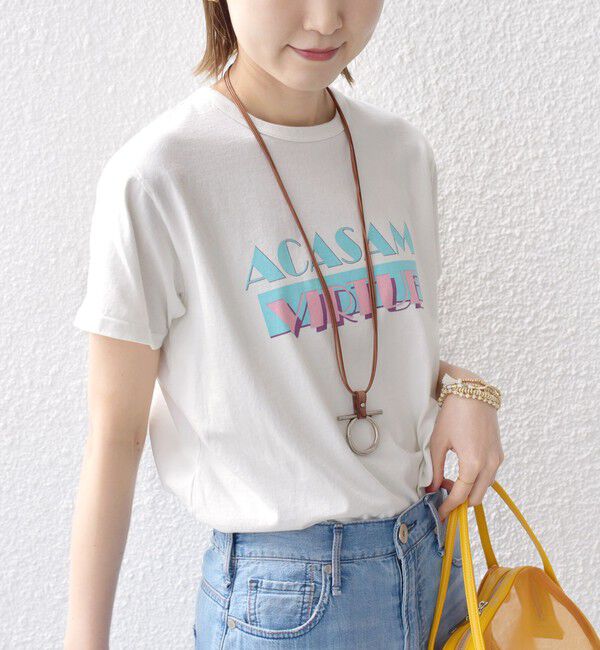 SHIPS for women「ACASAM:クルーネック TEE」|Tシャツ・カットソー|ホワイト