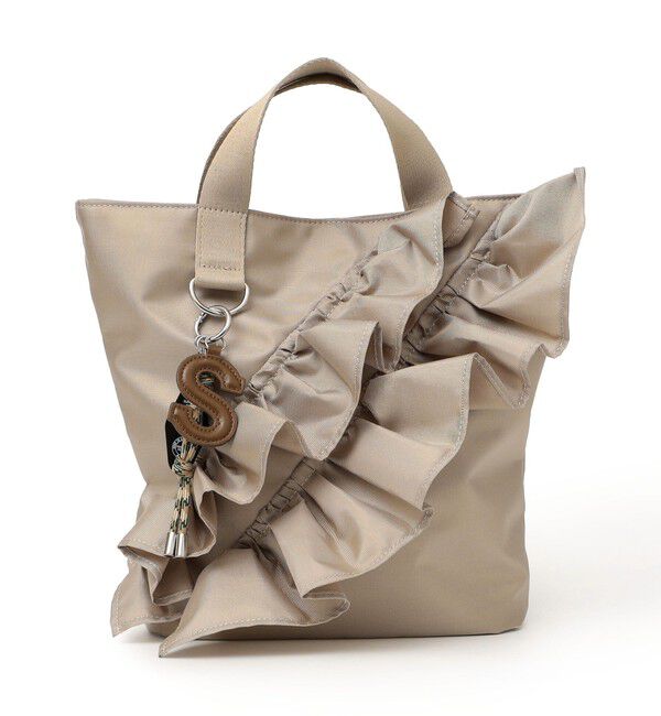 SHIPS for women「【WEB限定】チャーム 付き フリル トート」|トートバッグ|