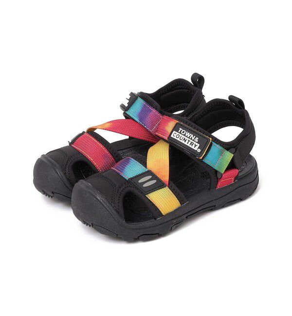 SHIPS Colors 「《追加・新色予約》SHIPS Colors:ガード テープ サンダル(KIDS)◆」|サンダル|ブラック