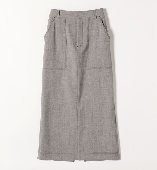 quaranciel「quaranciel:〈洗濯機可能〉ウーステッド ステッチ Iライン ロング スカート」|スカート|