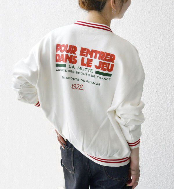 SHIPS any「【SHIPS any別注】La Hutte:〈洗濯機可能〉裏起毛 ロゴ ジップ ブルゾン」|ブルゾン・スタジャン|