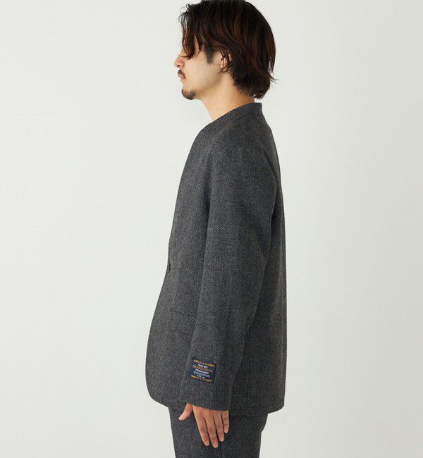 SHIPS Colors 「SHIPS Colors:T/W ツイード ノーカラー ジャケット(セットアップ対応可能)◇」|ノーカラージャケット|