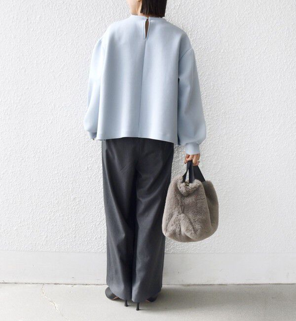 SHIPS for women「【WEB限定】〈手洗い可能〉サイド スリット フリル ダンボール カットソー」|Tシャツ・カットソー|