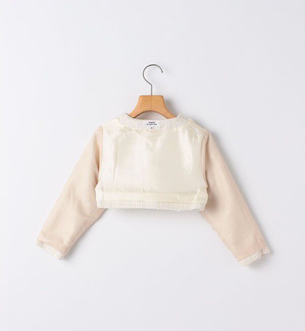 SHIPS KIDS「SHIPS KIDS:110～130cm /セレモニー ラメ ツイード ボレロ ジャケット」|ノーカラージャケット|
