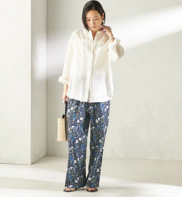 SHIPS for women「《一部追加予約》〈手洗い可能〉IMPERIAL LINEN 混 オーバー サイズ シャツ」|シャツ・ブラウス|