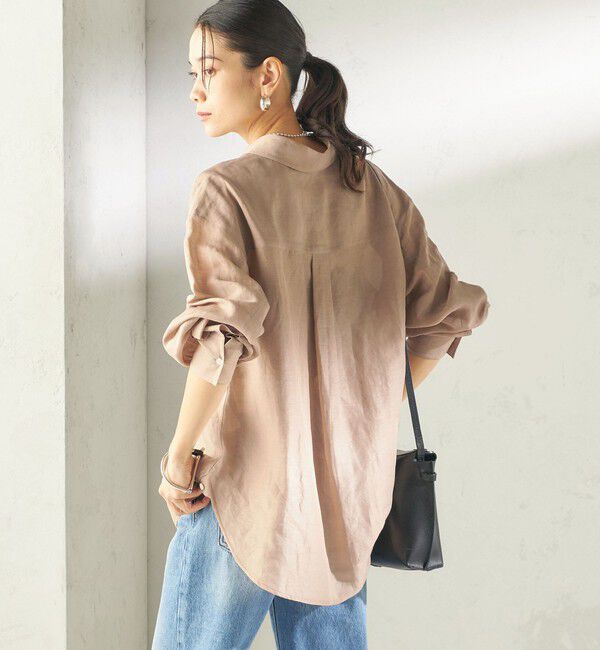 SHIPS for women「《一部追加予約》〈手洗い可能〉IMPERIAL LINEN 混 オーバー サイズ シャツ」|シャツ・ブラウス|