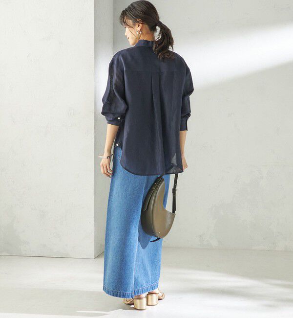 SHIPS for women「《一部追加予約》〈手洗い可能〉IMPERIAL LINEN 混 オーバー サイズ シャツ」|シャツ・ブラウス|