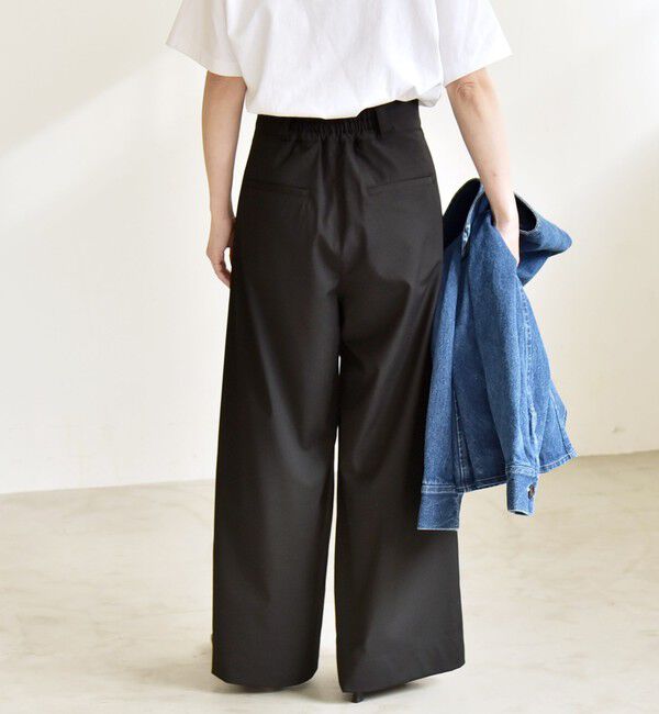 quaranciel「quaranciel:〈洗濯機可能〉ハイウエスト ワイド 2タック パンツ」|その他|